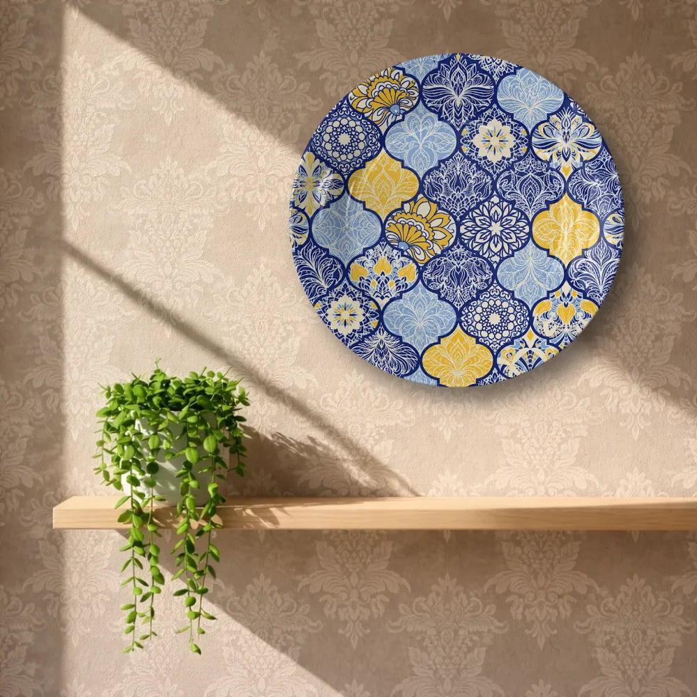 Royal Blue & Yellow Moroccan Floral Mosaic