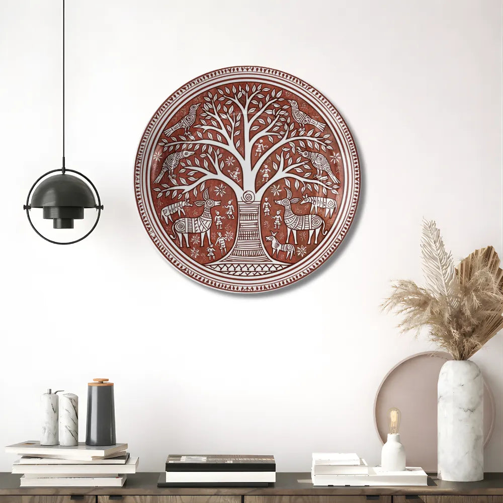 Terracotta Folk Art Tree of Life