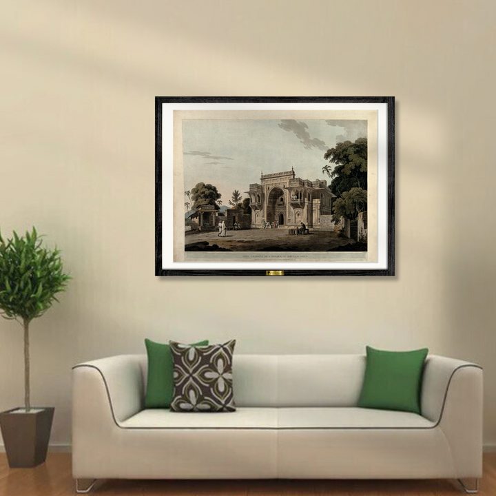 Ruins of the Magnificent Mausoleum of Akbar by the British artist Thomas Daniell