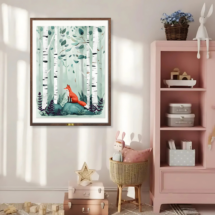 Fox in the Birch Grove