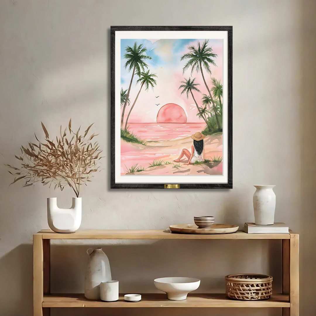 Woman Relaxing on a Tropical Beach