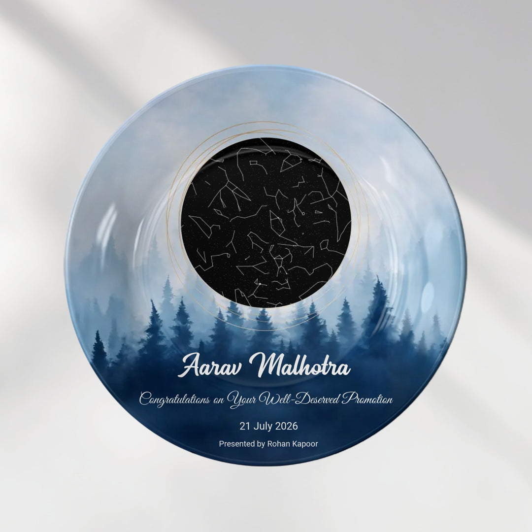 Personalized Location Pin Map Art Plate