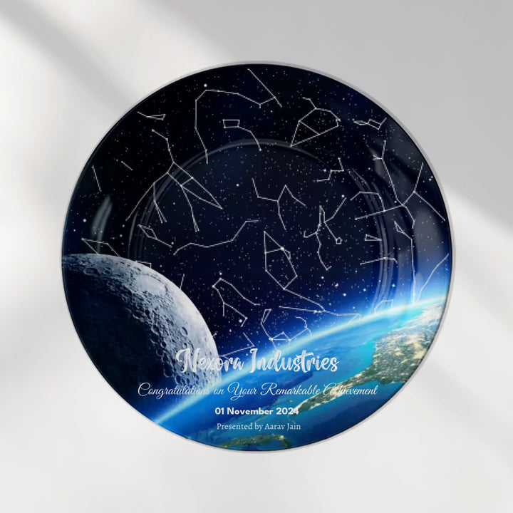 Personalized Location Pin Map Art Plate