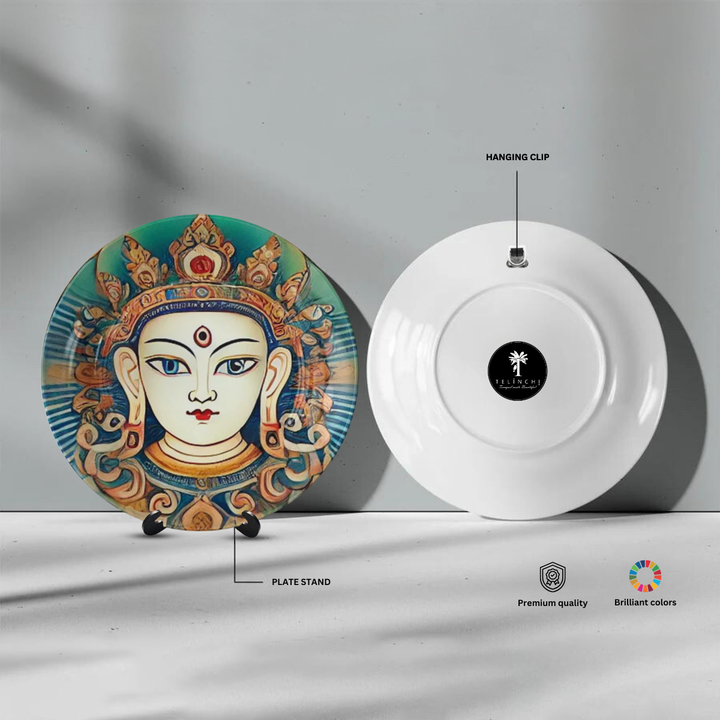 Tibetan Sacred Face Art Plate