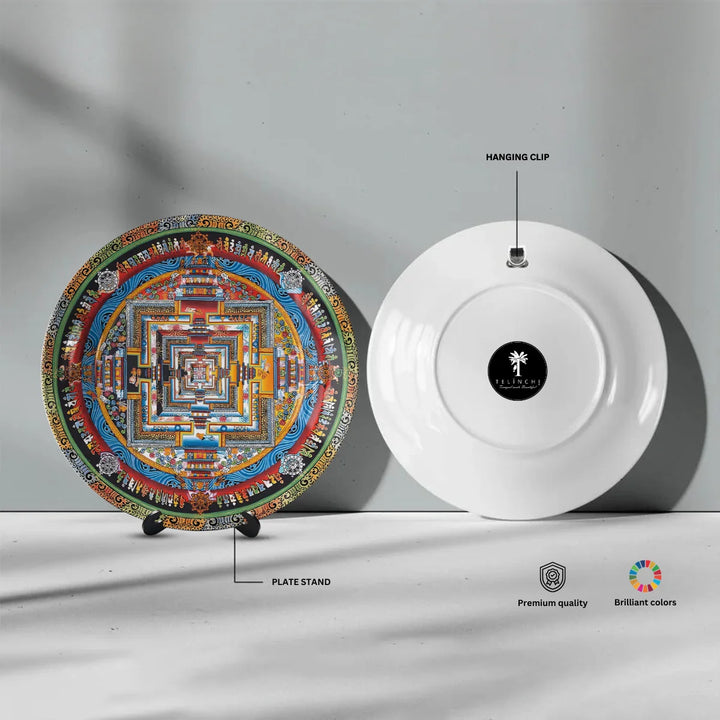 Tibetan Cosmic Mandala Art Plate