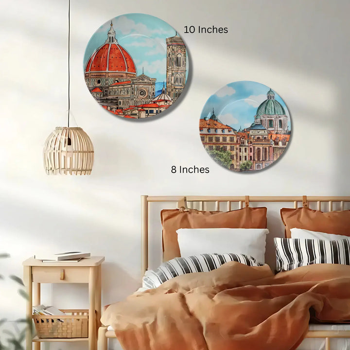Set of 2 Art Plate ( Florence Duomo )