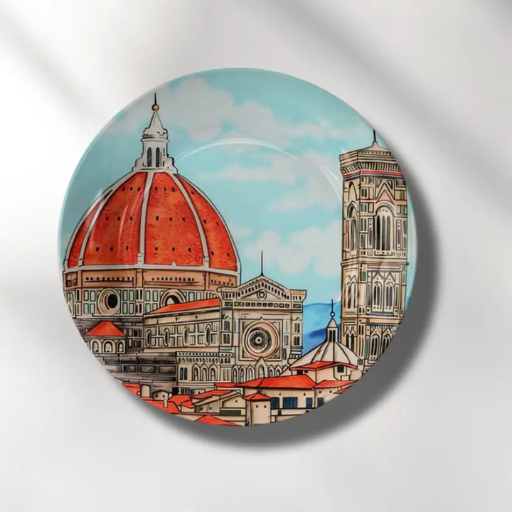 Set of 2 Art Plate ( Florence Duomo )