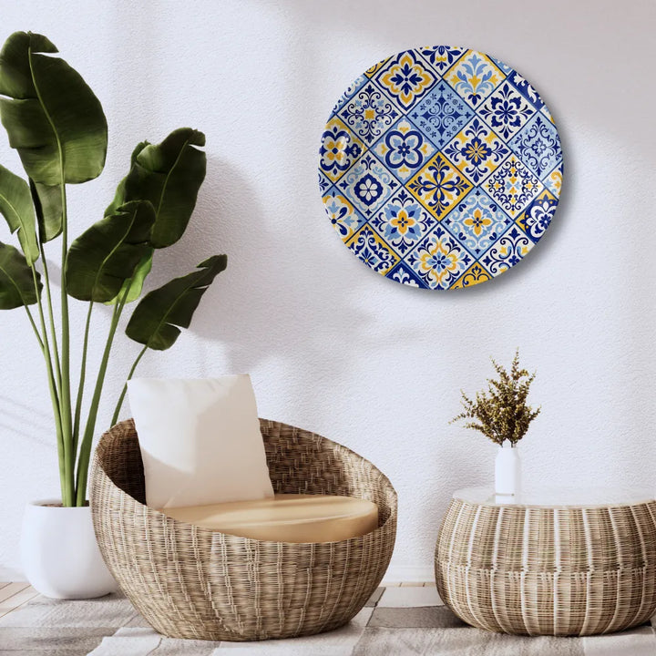 Telinchi Blue Pottery Floral Mosaic