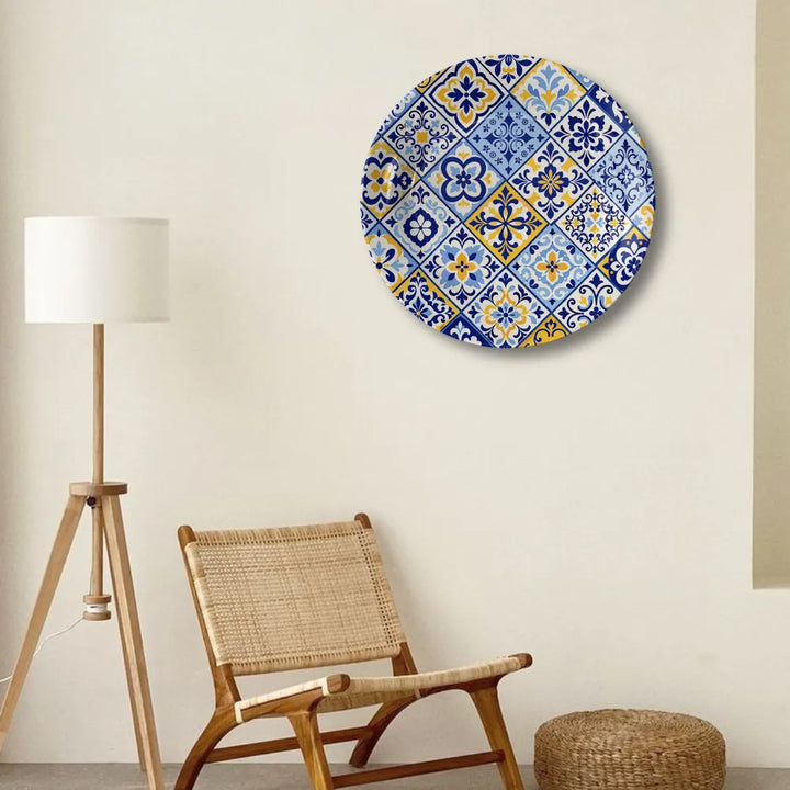 Telinchi Blue Pottery Floral Mosaic