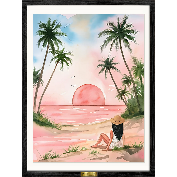 Woman Relaxing on a Tropical Beach