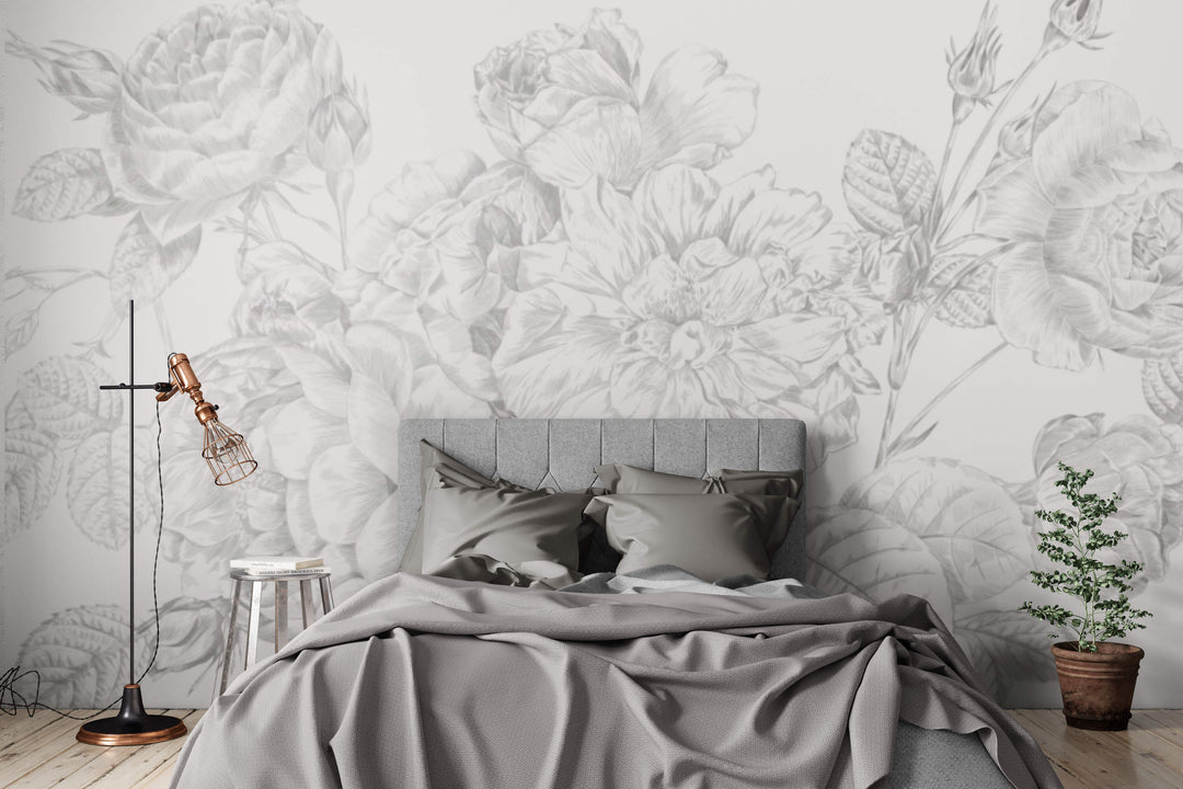 Monochrome Floral Symphony