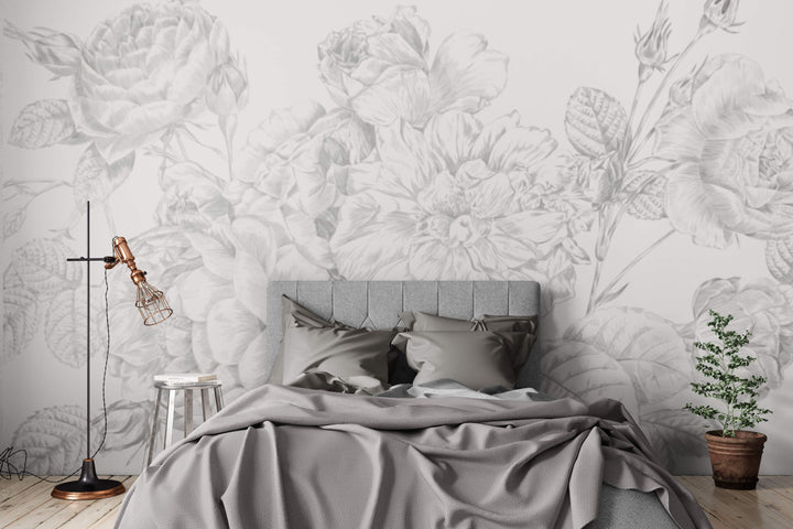 Monochrome Floral Symphony