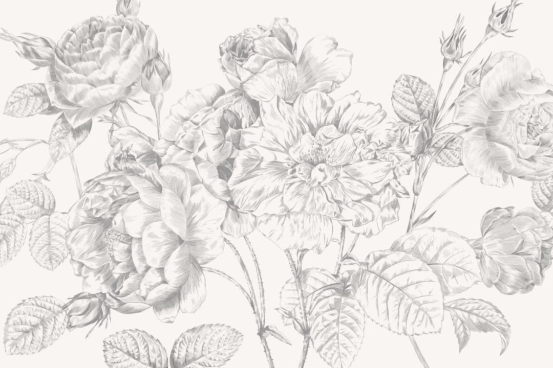 Monochrome Floral Symphony