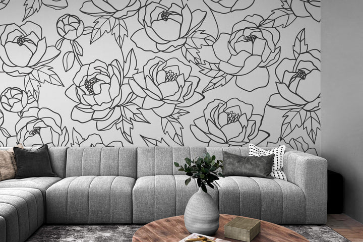 Monochrome Blooming Garden