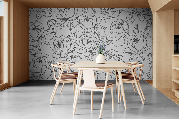 Monochrome Blooming Garden