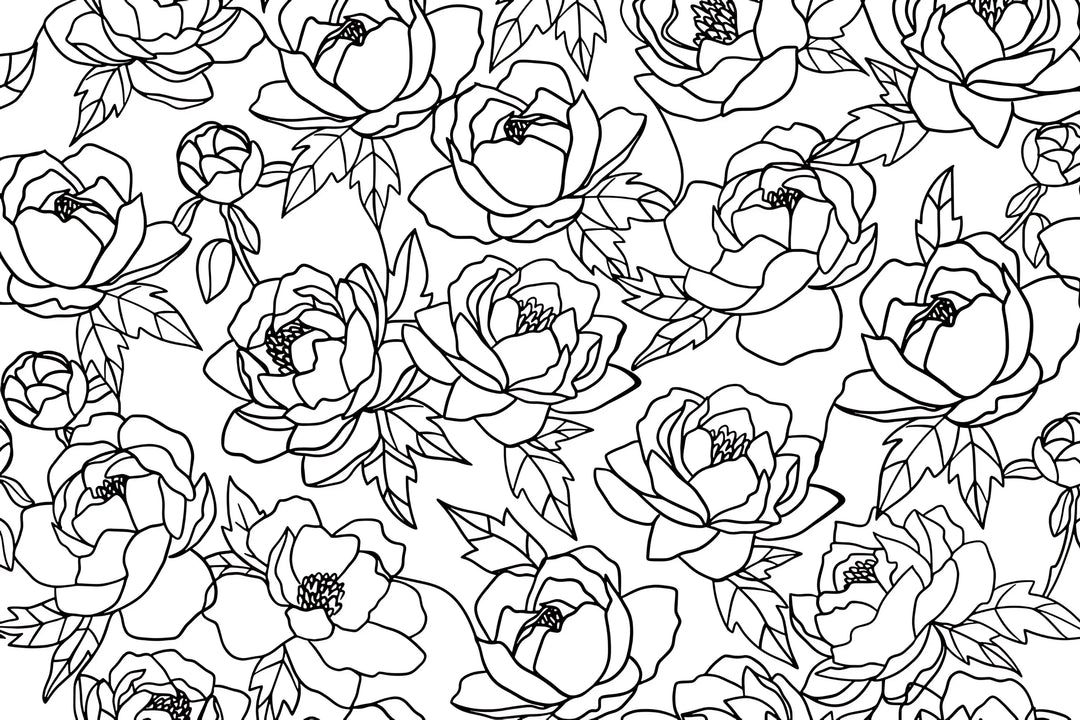 Monochrome Blooming Garden