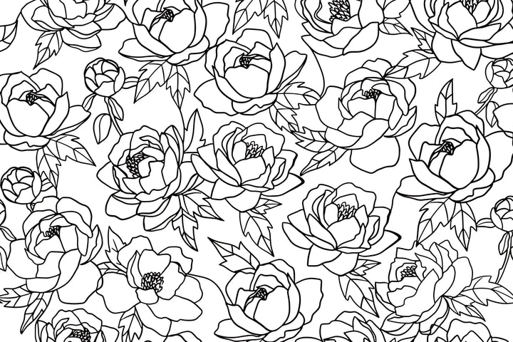 Monochrome Blooming Garden
