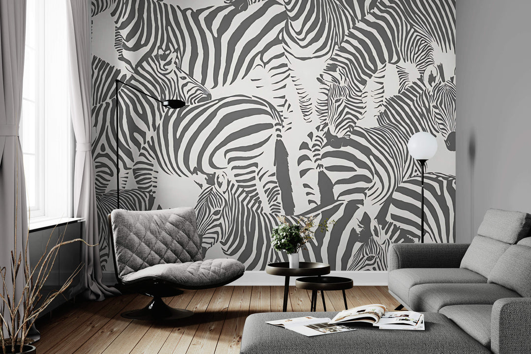 Monochrome Zebra Parade