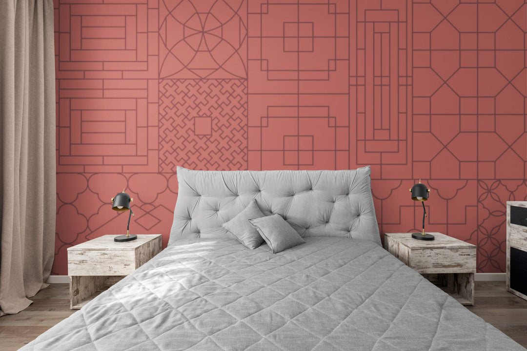 Red Architectural Grid