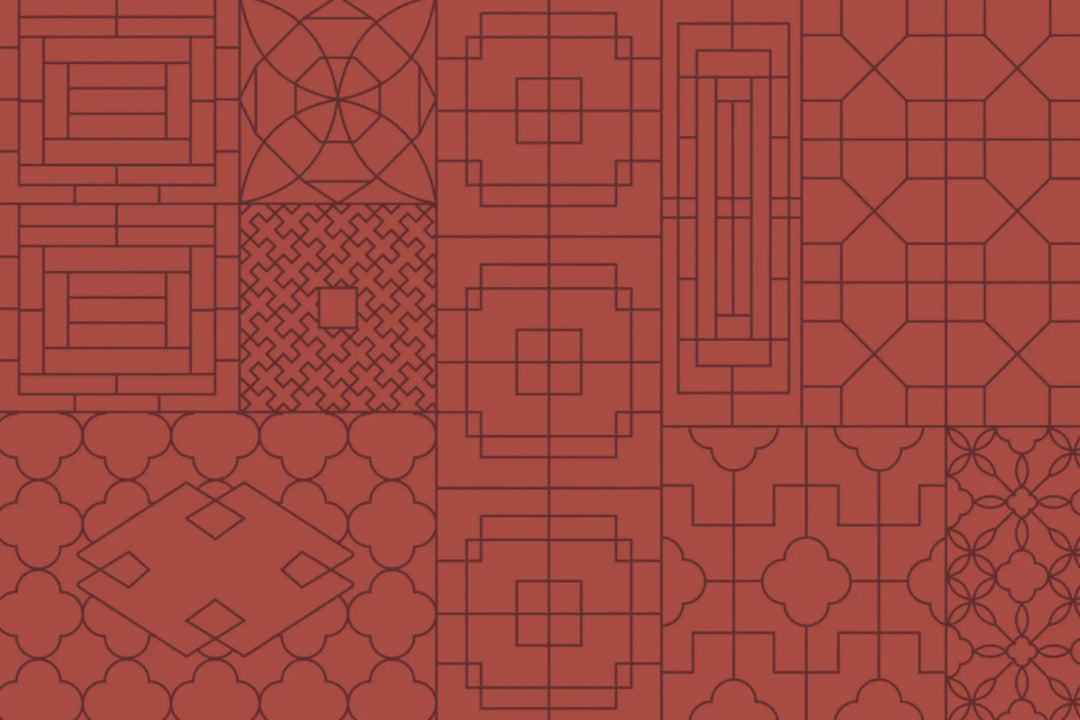 Red Architectural Grid