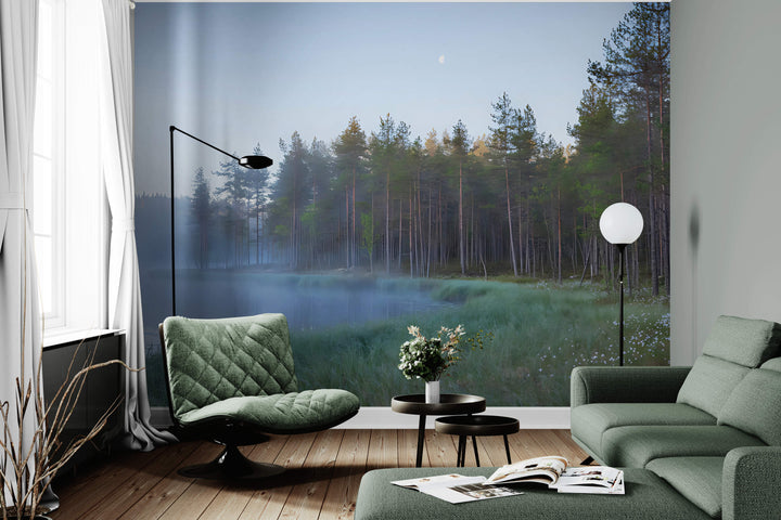 Misty Woodland Dawn